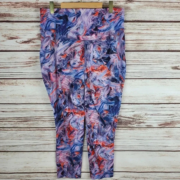 Lululemon Womens Size 10 Base Pace High Rise Crop Leggings Atmospheric Multi - Picture 6 of 12